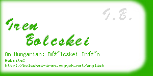 iren bolcskei business card